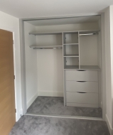 Light grey wardrobe interior, fitted in Wynyard
